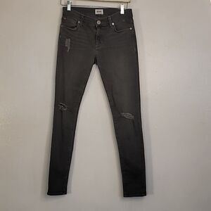 Hudson Womens Distressed Skinny Jeans